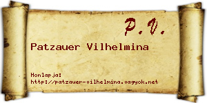 Patzauer Vilhelmina névjegykártya